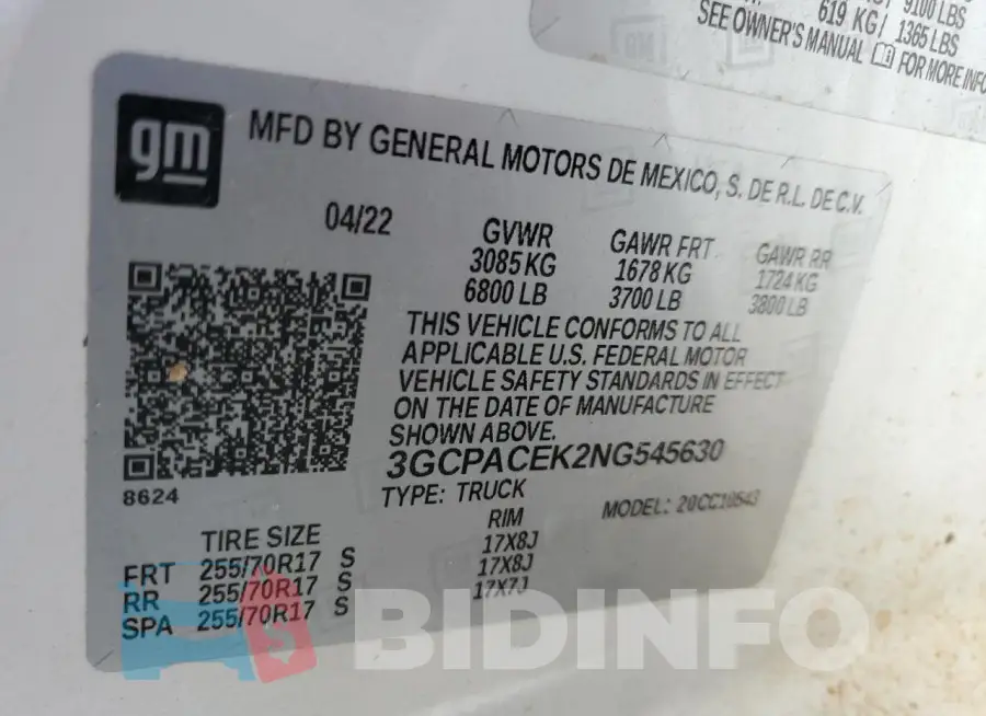 3GCPACEK2NG545630 Photo# 12