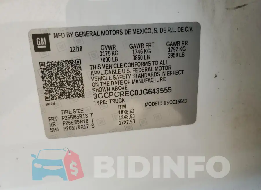 3GCPCREC0JG643555 Photo# 12