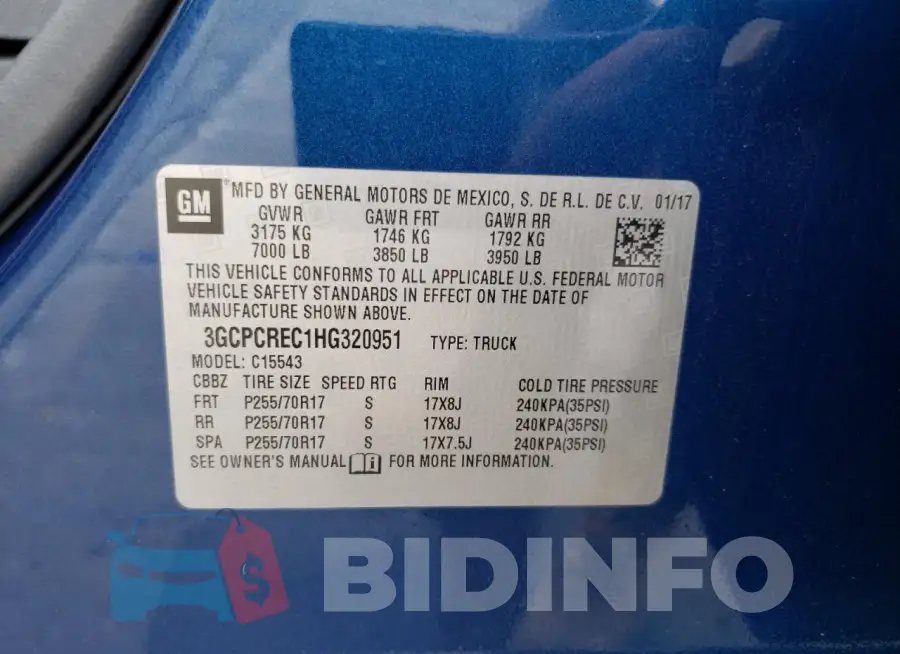 3GCPCREC1HG320951 Photo# 12