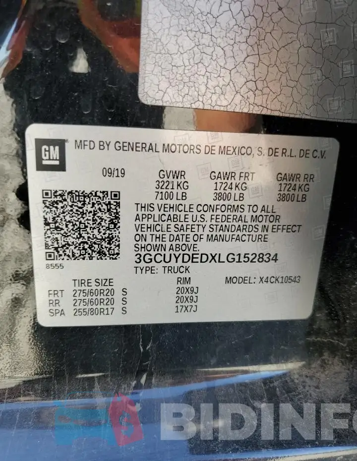 3GCUYDEDXLG152834 Photo# 13