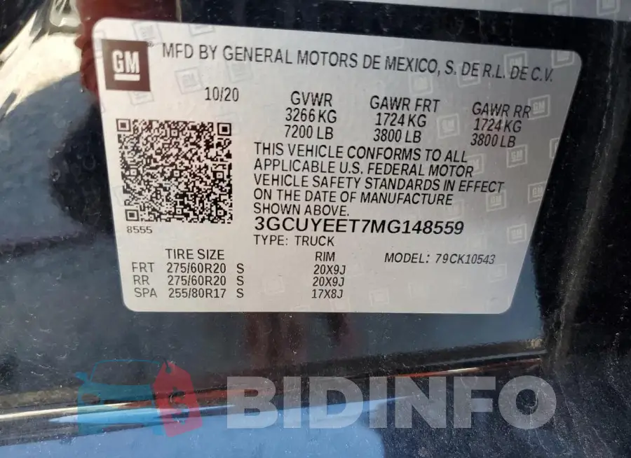 3GCUYEET7MG148559 Photo# 13