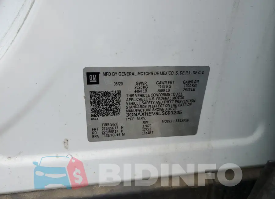 3GNAXHEV8LS693245 Photo# 13