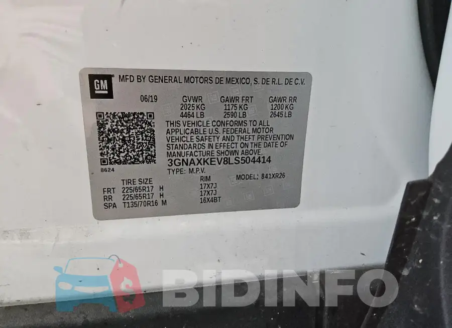 3GNAXKEV8LS504414 Photo# 13