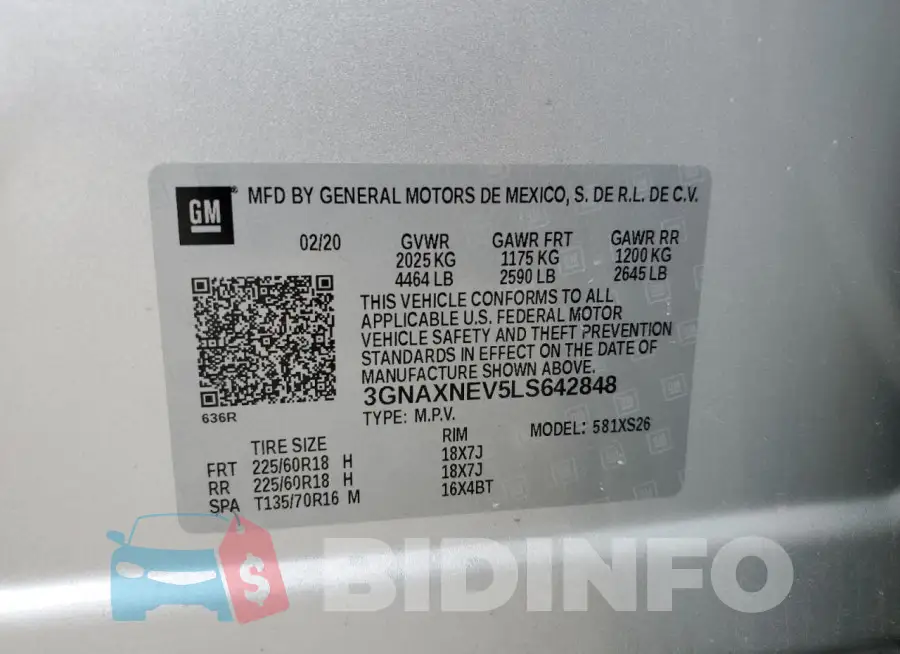 3GNAXNEV5LS642848 Photo# 13