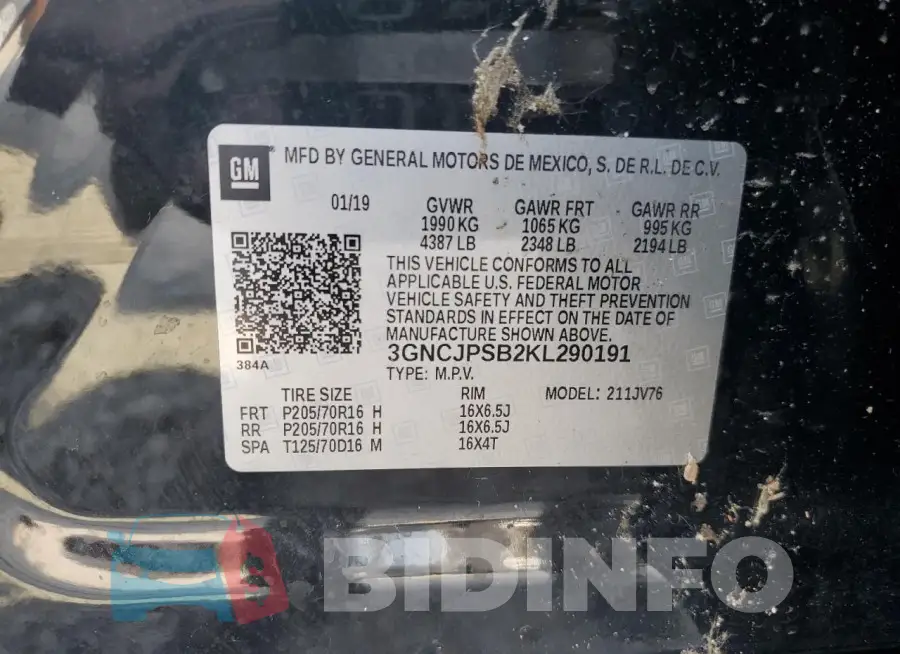 3GNCJPSB2KL290191 Photo# 14