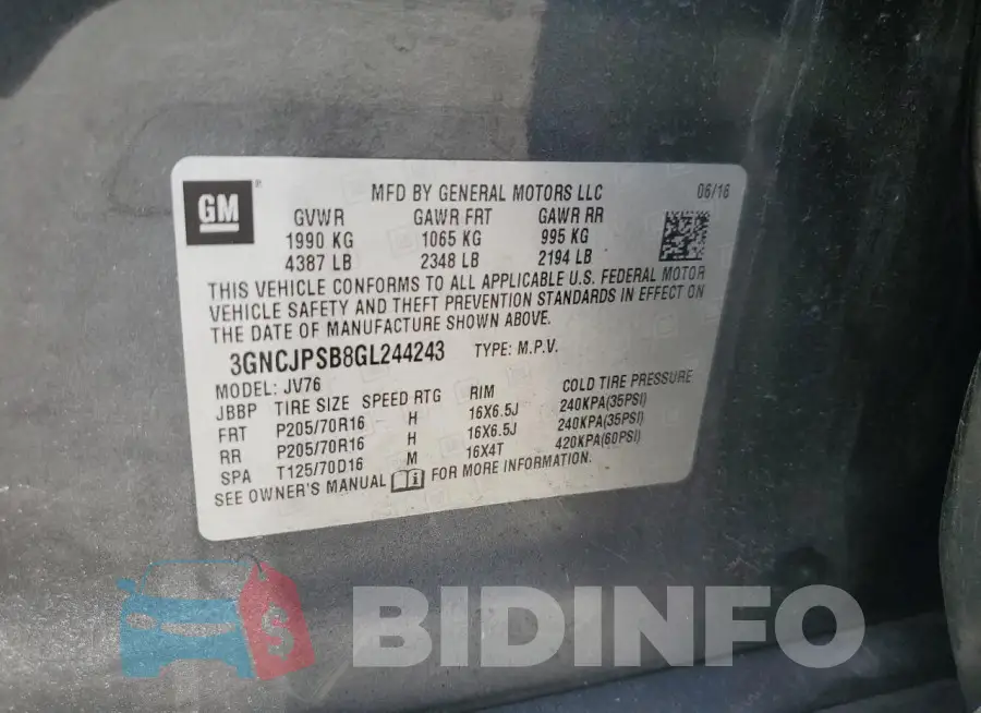 3GNCJPSB8GL244243 Photo# 12