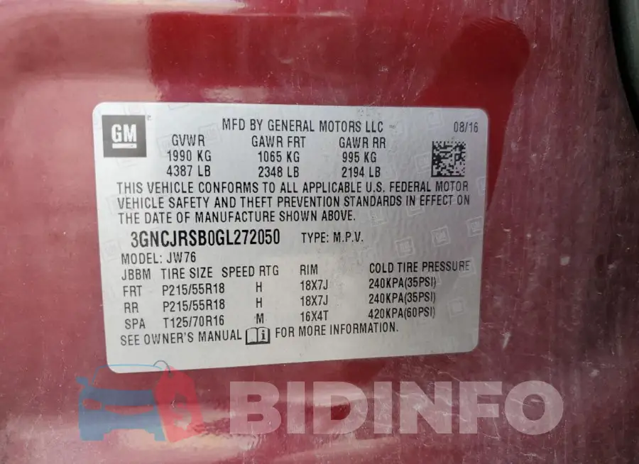 3GNCJRSB0GL272050 Photo# 14