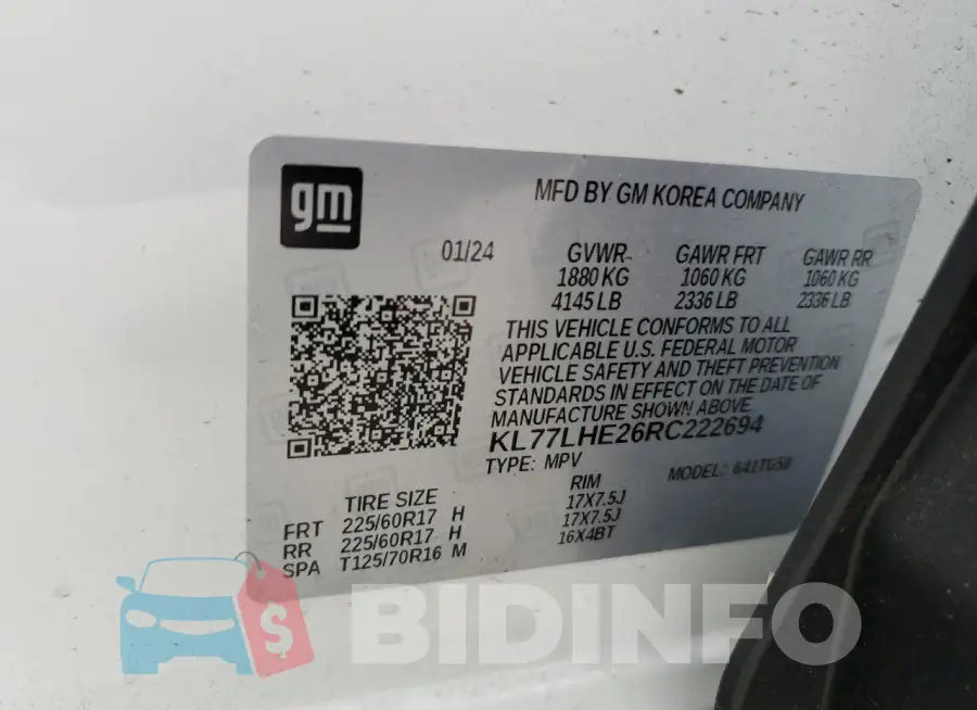 KL77LHE26RC222694 Photo# 13