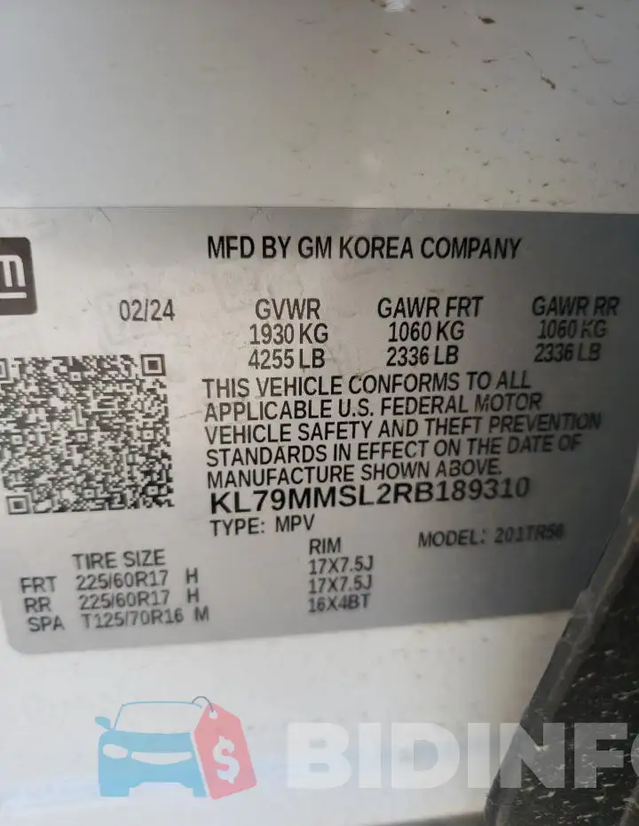 KL79MMSL2RB189310 Photo# 13