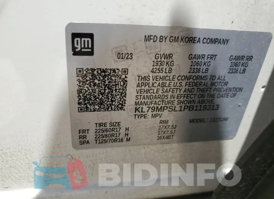 KL79MPSL1PB119313 Photo# 13