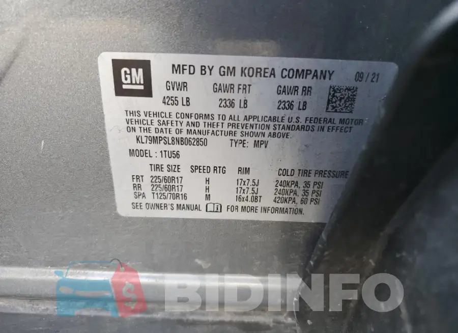 KL79MPSL8NB062850 Photo# 13