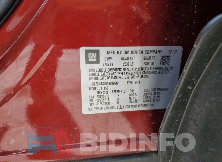 KL79MTSL6NB098612 Photo# 14