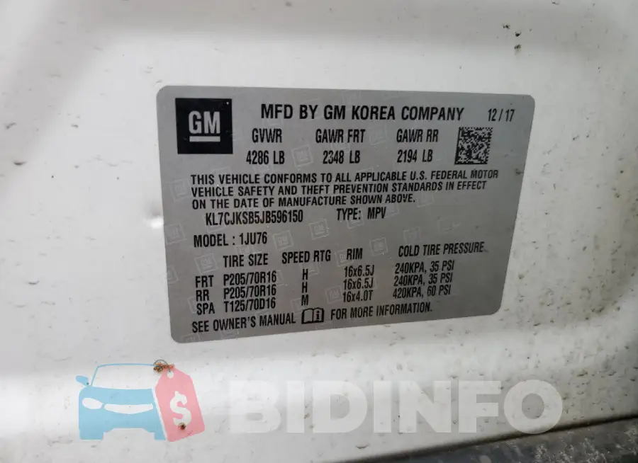 KL7CJKSB5JB596150 Photo# 12
