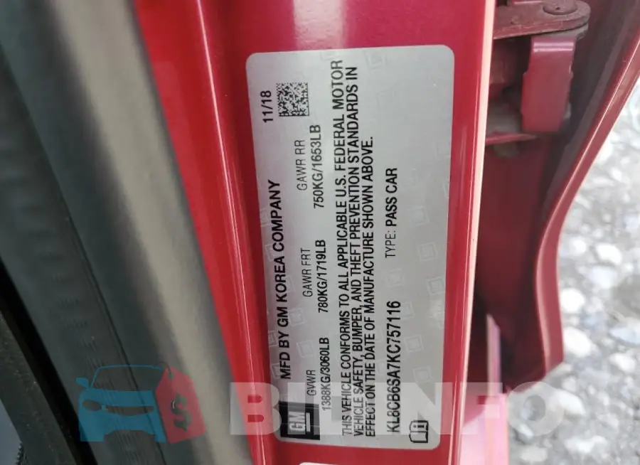 KL8CB6SA7KC757116 Photo# 12