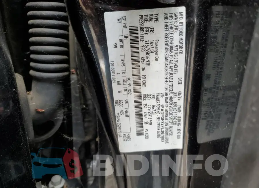 1FADP3F22FL367003 Photo# 12