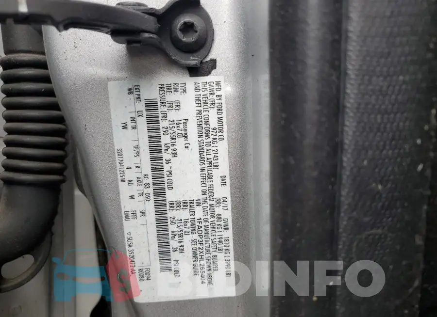 1FADP3F2XHL265404 Photo# 12