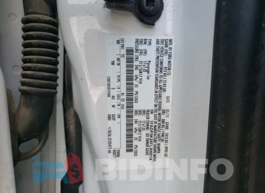 1FADP3K25FL300014 Photo# 12