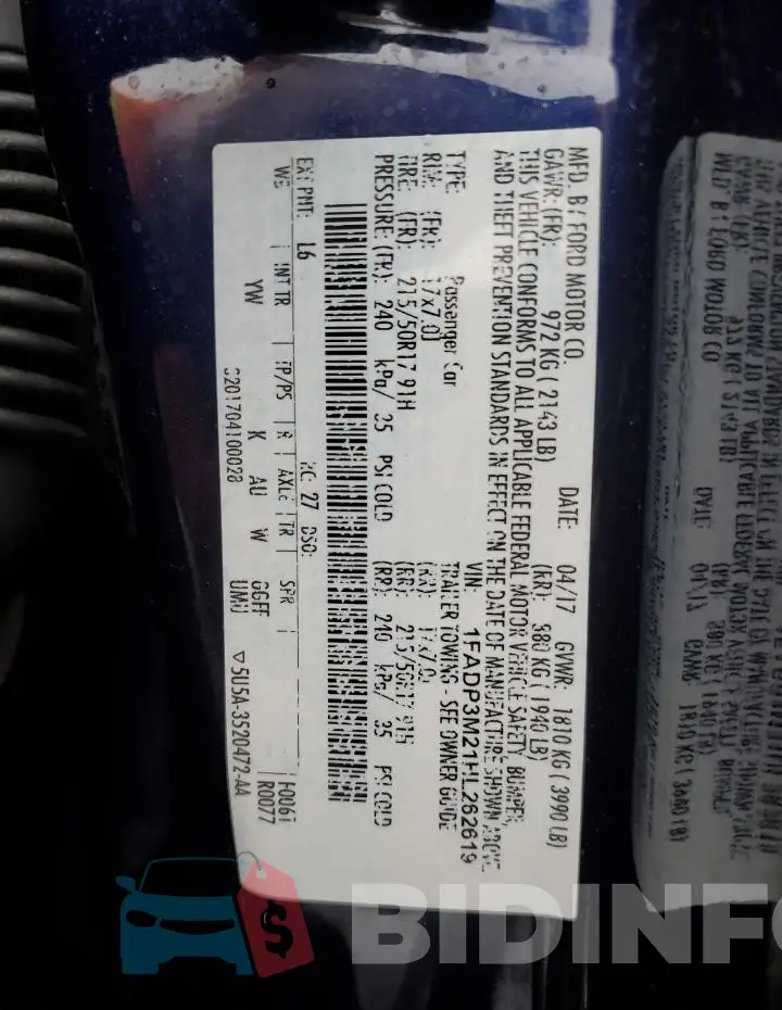 1FADP3M21HL262619 Photo# 12