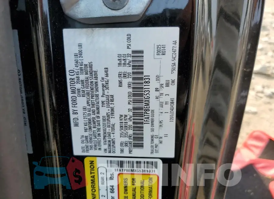 1FATP8EMXG5311831 Photo# 12
