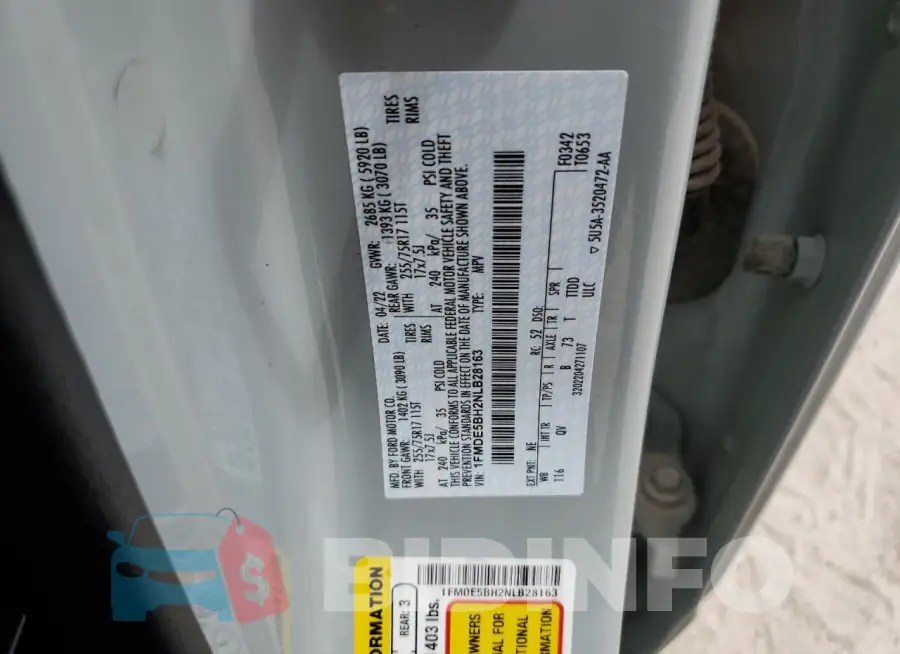 1FMDE5BH2NLB28163 Photo# 13