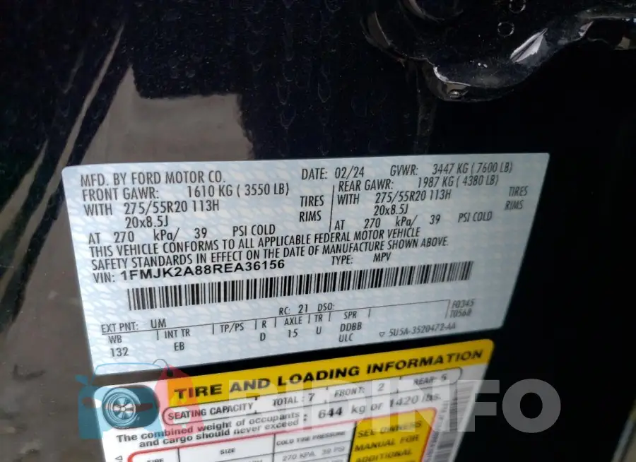 1FMJK2A88REA36156 Photo# 14
