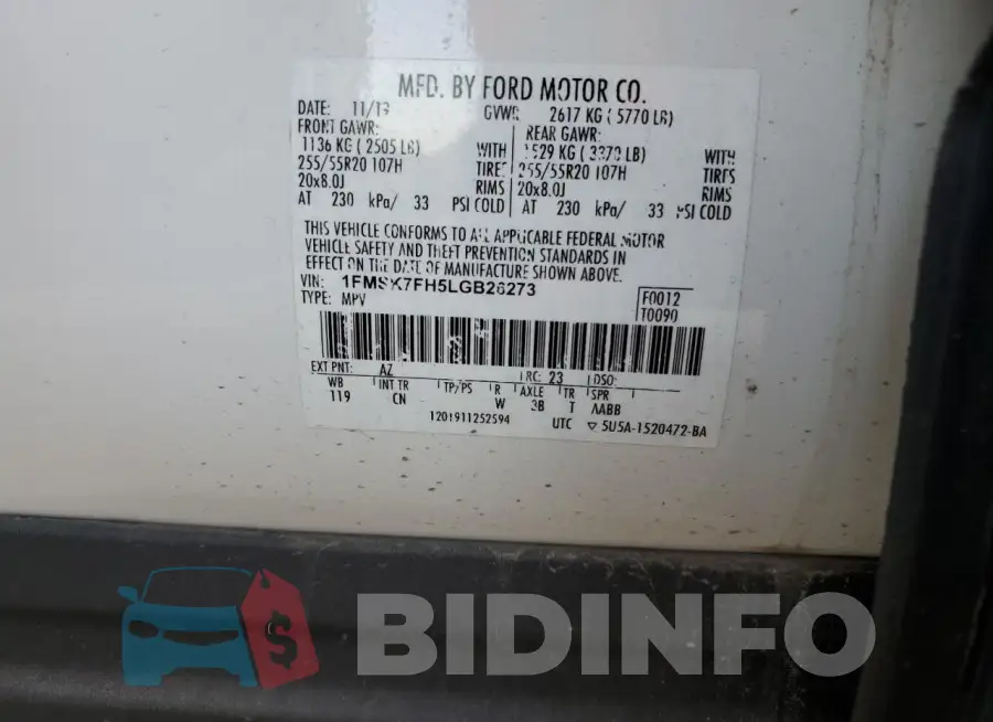 1FMSK7FH5LGB26273 Photo# 12