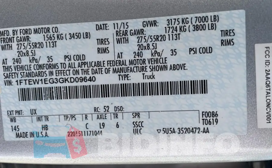 1FTEW1EG3GKD09640 Photo# 10