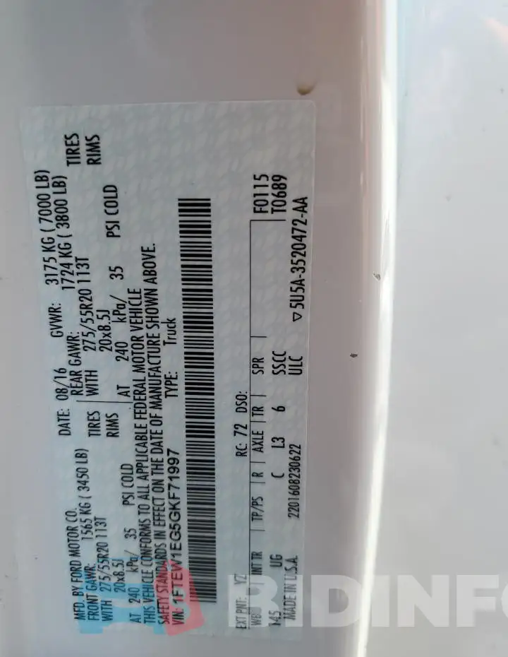 1FTEW1EG5GKF71997 Photo# 12