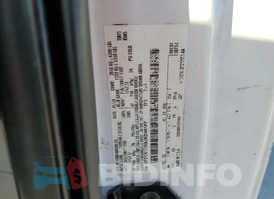 1FTEX1CB0JKD46589 Photo# 12