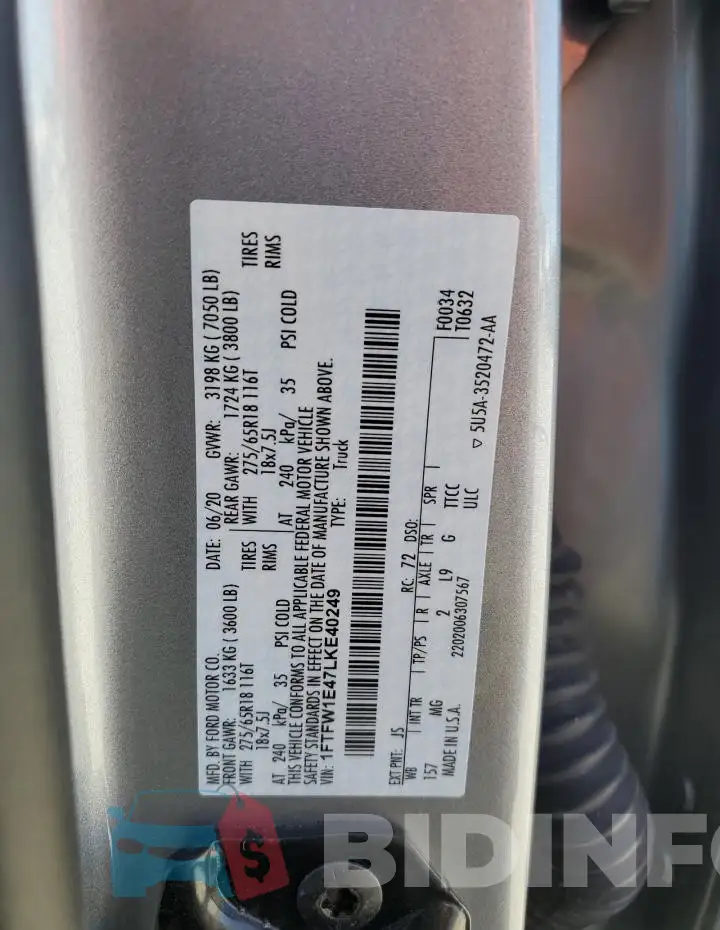 1FTFW1E47LKE40249 Photo# 12