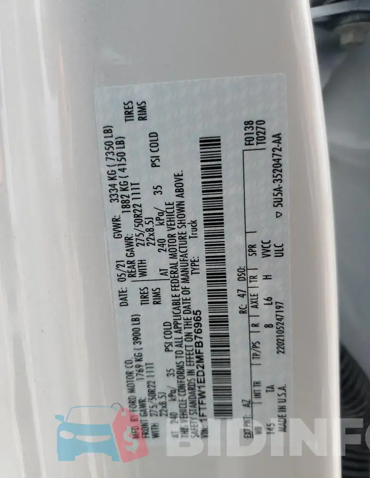 1FTFW1ED2MFB76965 Photo# 12