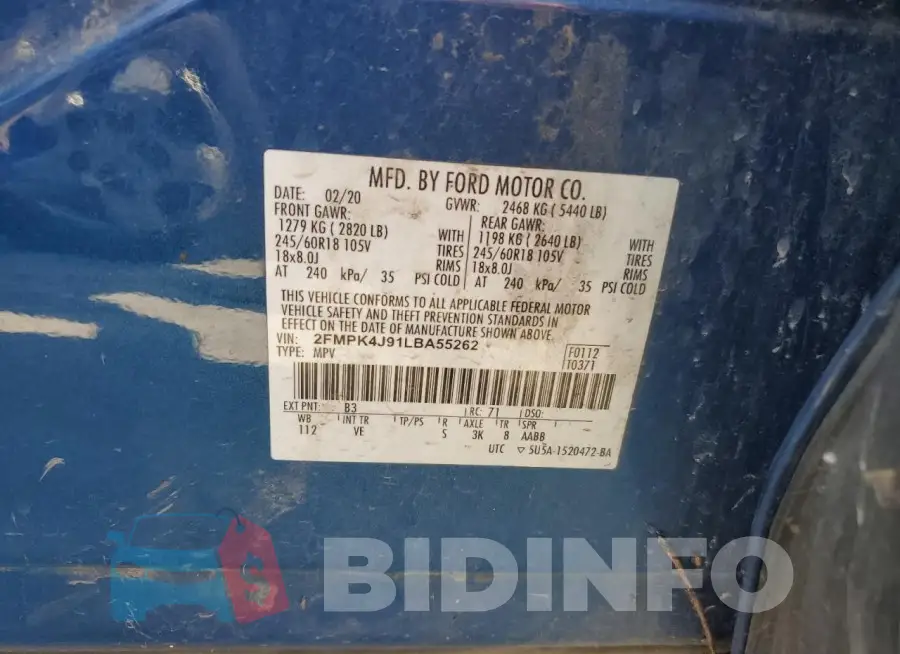 2FMPK4J91LBA55262 Photo# 13