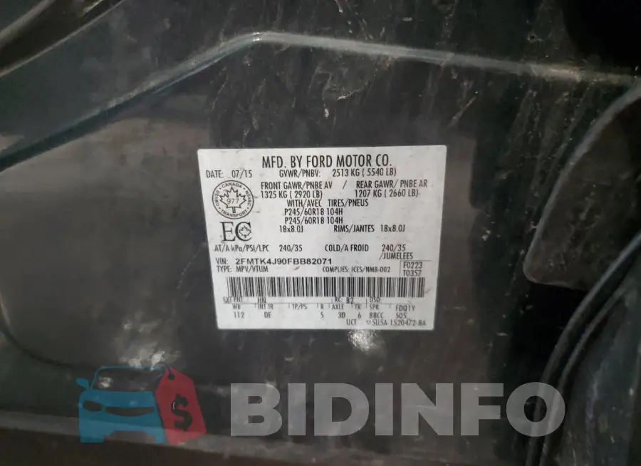 2FMTK4J90FBB82071 Photo# 12