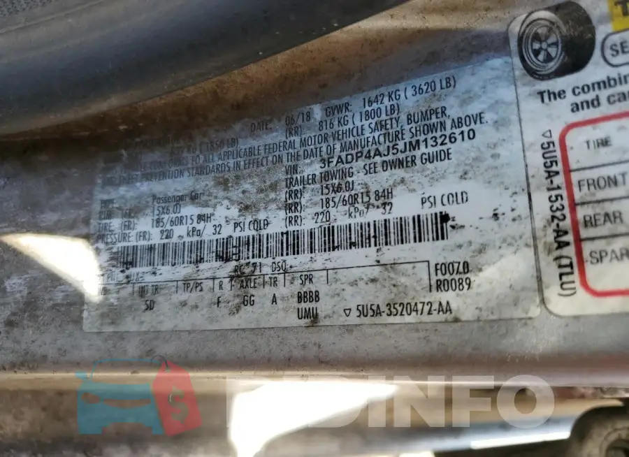 3FADP4AJ5JM132610 Photo# 12