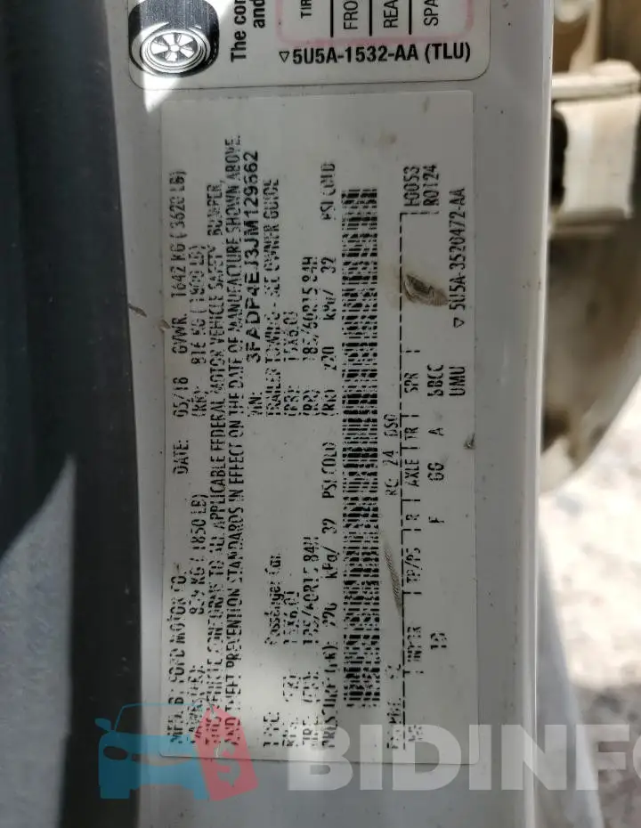 3FADP4EJ3JM129862 Photo# 12