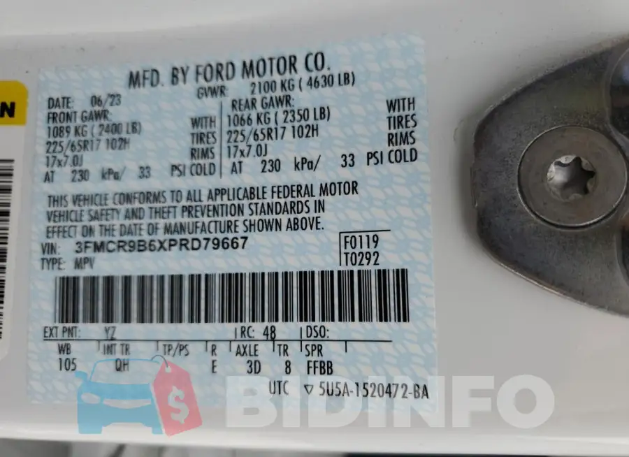 3FMCR9B6XPRD79667 Photo# 13