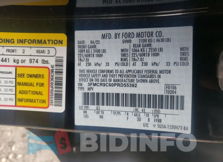 3FMCR9C60PRD55392 Photo# 14