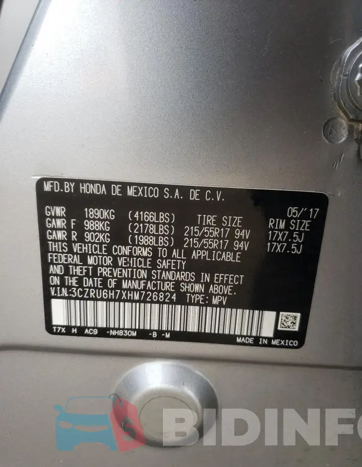 3CZRU6H7XHM726824 Photo# 12