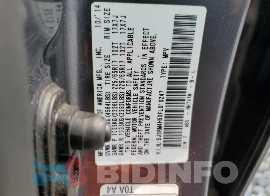 5J6RM4H5XFL010247 Photo# 13