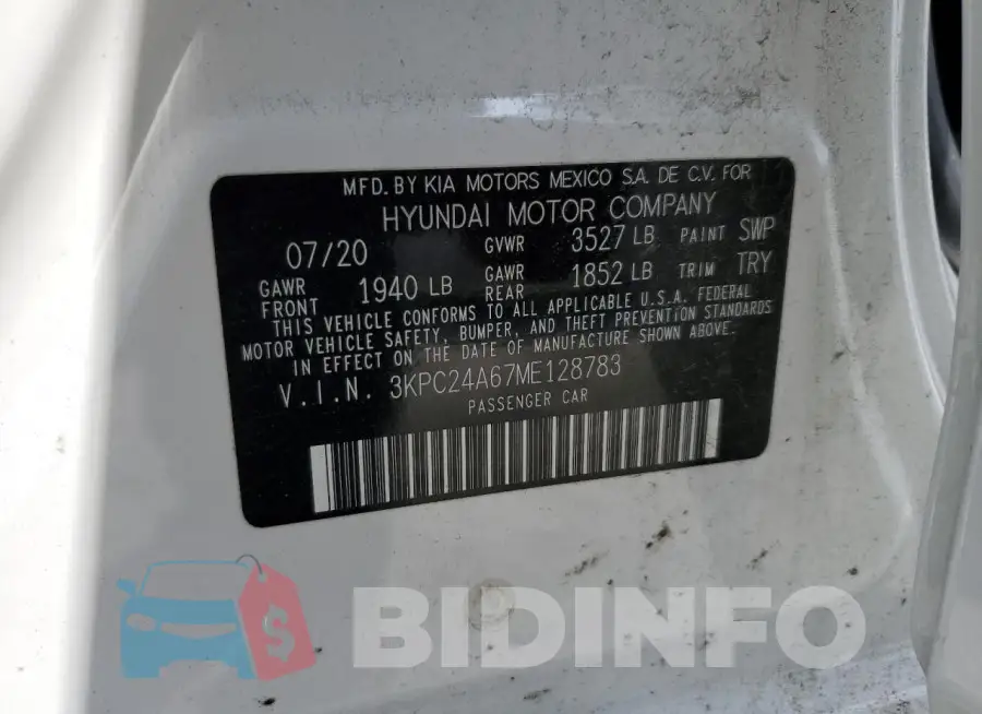 3KPC24A67ME128783 Photo# 12