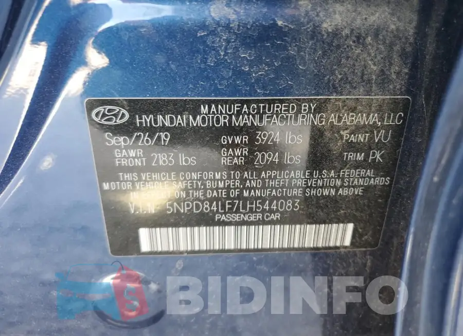 5NPD84LF7LH544083 Photo# 12