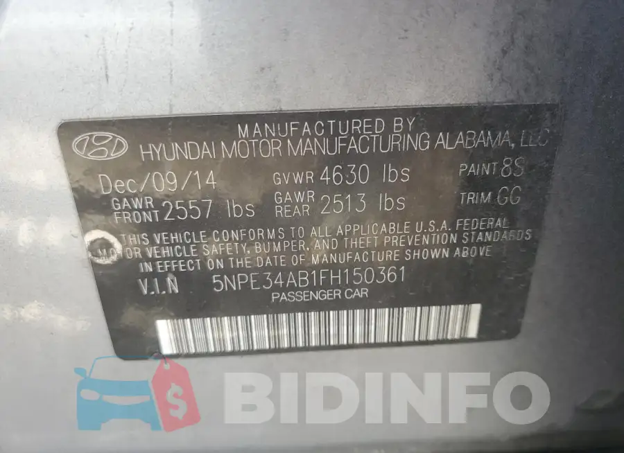 5NPE34AB1FH150361 Photo# 13