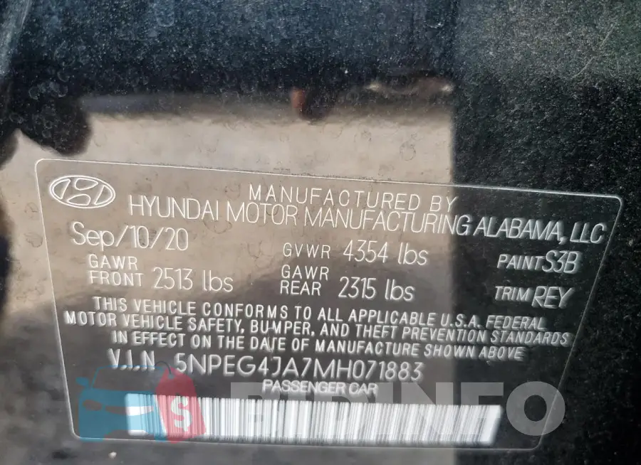 5NPEG4JA7MH071883 Photo# 12