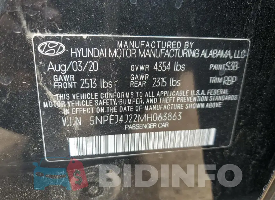 5NPEJ4J22MH063863 Photo# 12