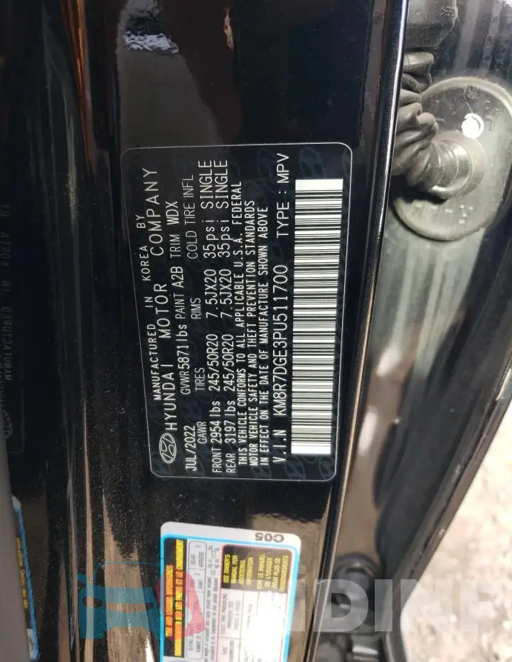 KM8R7DGE3PU511700 Photo# 12