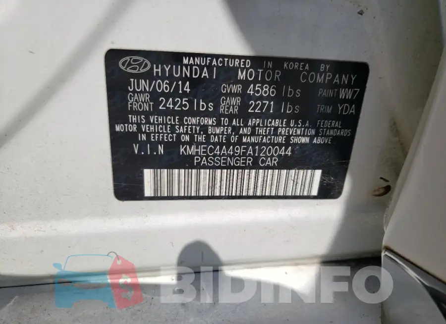 KMHEC4A49FA120044 Photo# 12
