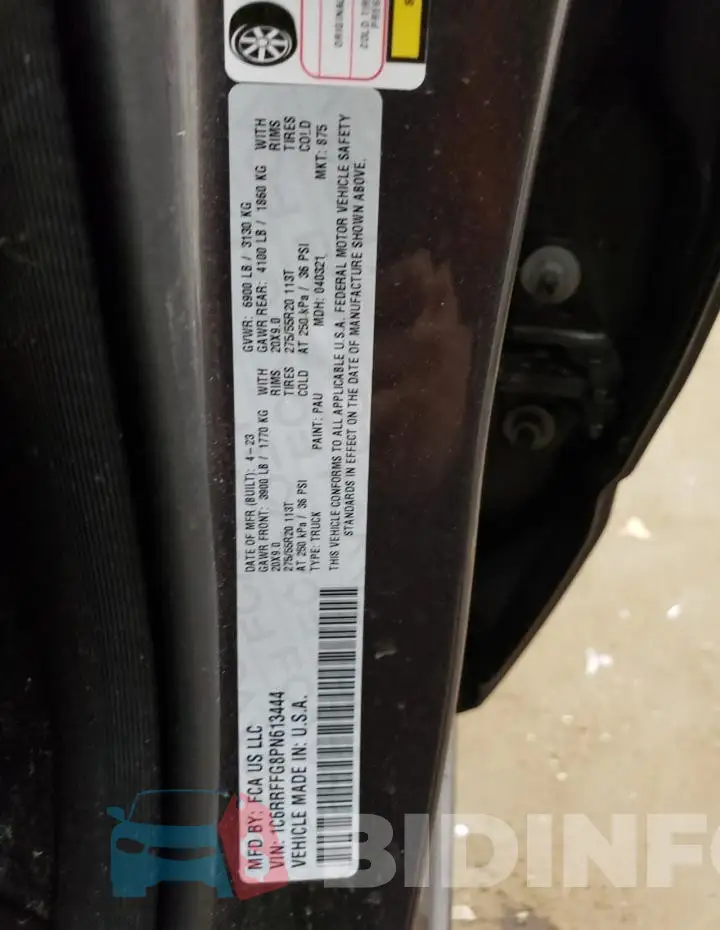 1C6RRFFG8PN613444 Photo# 12