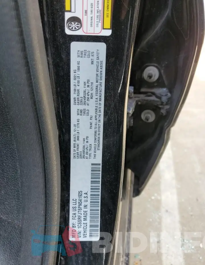 1C6SRFJT6PN541925 Photo# 12