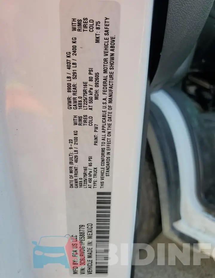 3C6LRVDG1PE588779 Photo# 13