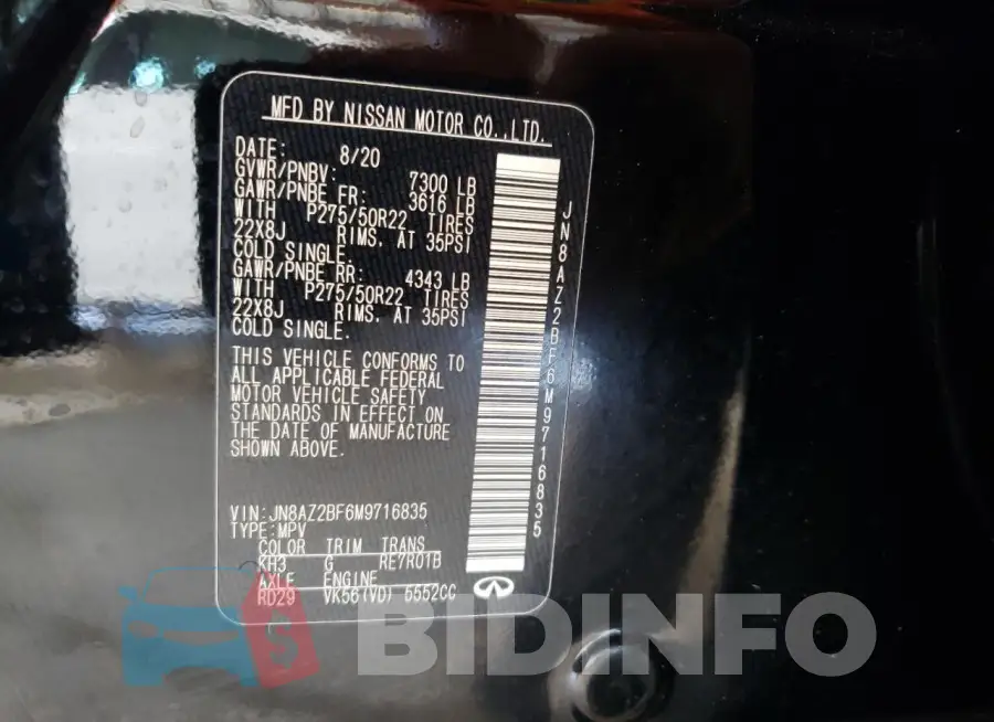 JN8AZ2BF6M9716835 Photo# 14